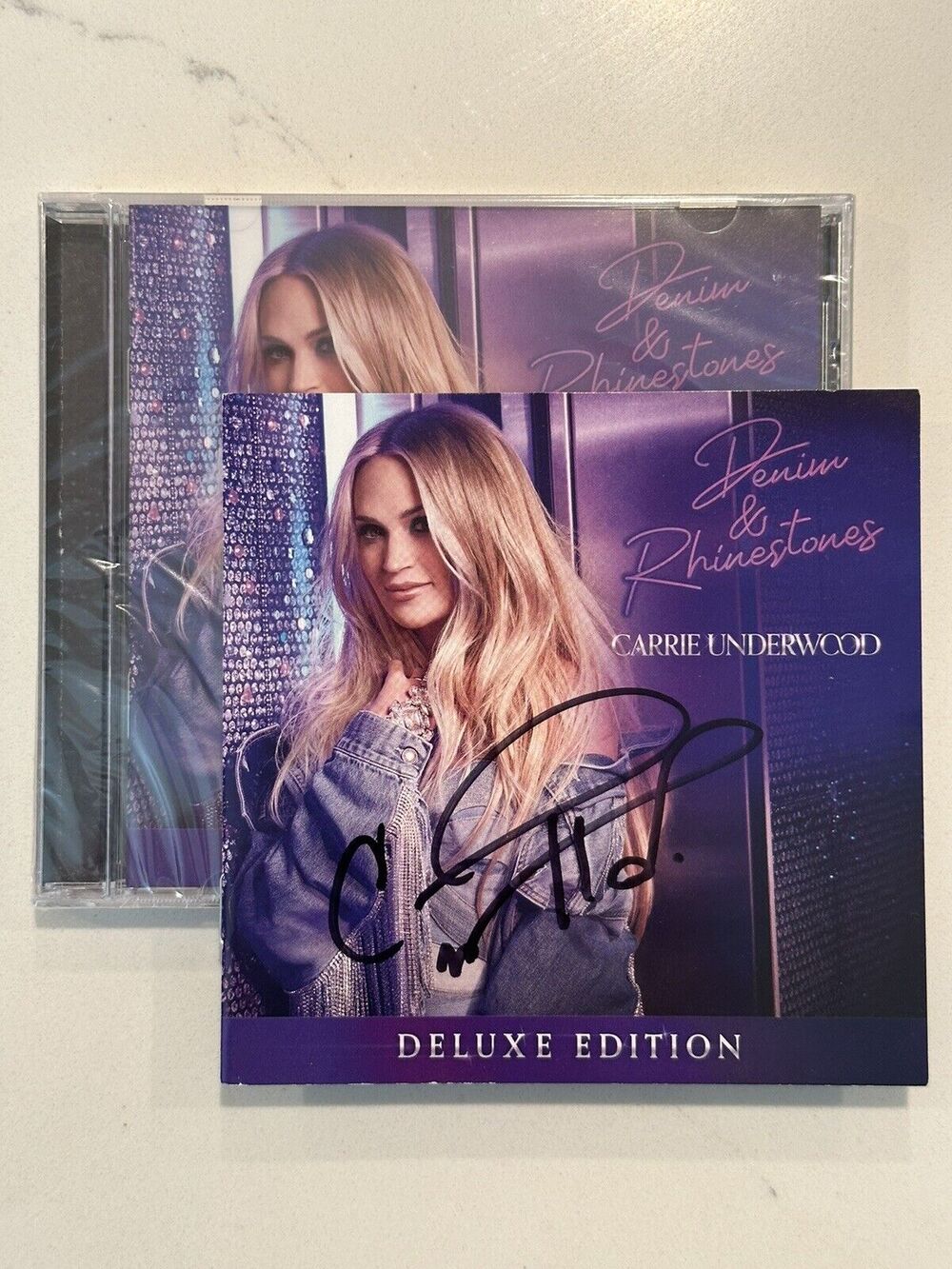 CARRIE UNDERWOOD DENIM & RHINESTONES DELUXE EDITION CD SIGNED AUTOGRAPH #2